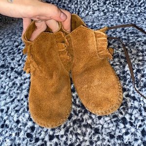 Minnetonka leather booties